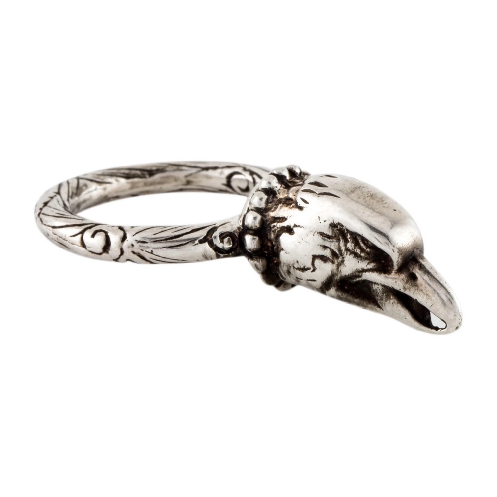 GUCCI Sterling Silver Anger Forest Eagle Head SIZE 9.5 US